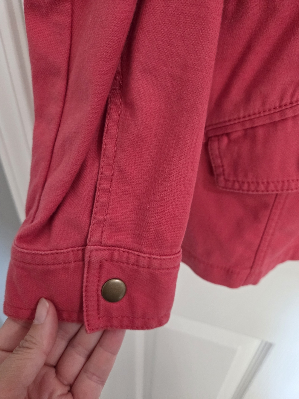 Talbots Raspberry Pink Snap-Front Utility Jacket - Picture 4 of 7